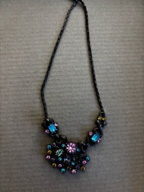 Statement Multicolor Crystal Bib Necklace - Women Jewelry